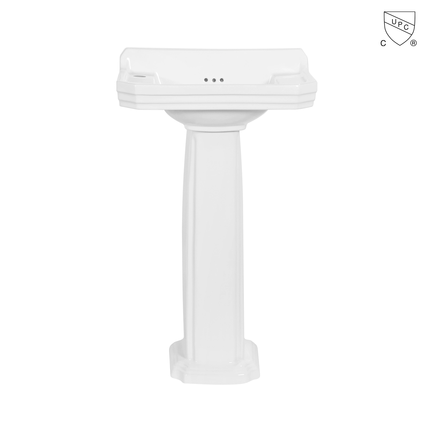 cupc bathroom pedestal sink white rectangular 51 cm victorian pedestal sink made by cupc pedestal sink manufacturer--Meilong